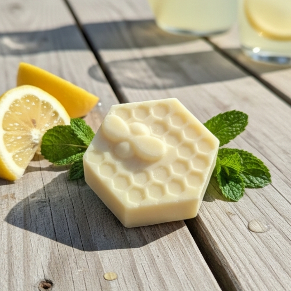 Hexagonal Lemon Honeycomb Goats Milk Soap